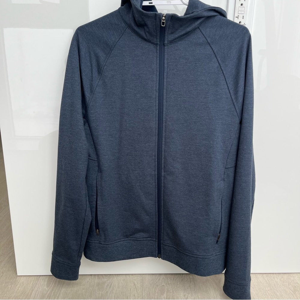 LULULEMON Men’s Dark Blue Navy Zip Athletic Hoodie Sweater - US SMALL